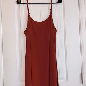 Dark Rusty Orange Midi Dress